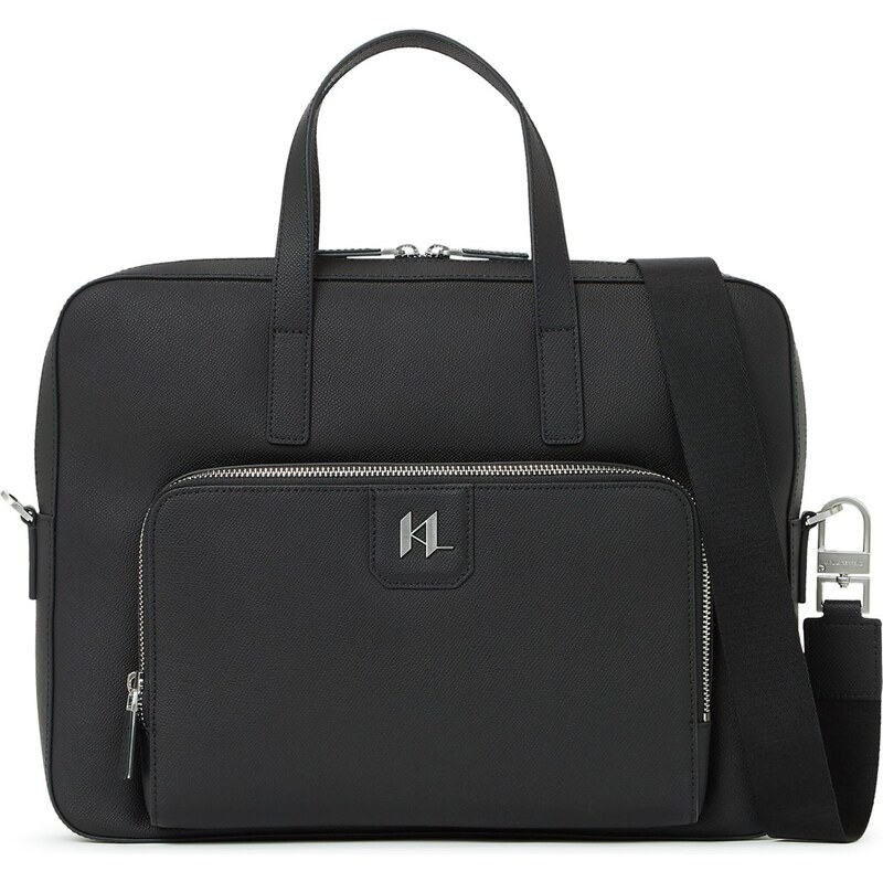 Karl Lagerfeld Kufrík Aktentasche aus Leder mit K/Monogram čierna 67896132