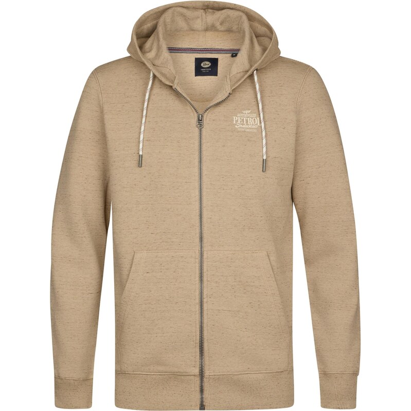 Petrol Industries Tepláková bunda hnedá melírovaná 67896133