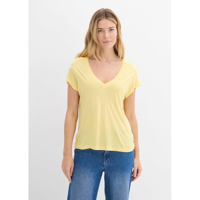 bonprix Tričko z mäkkej viskózy, farba žltá 67879596