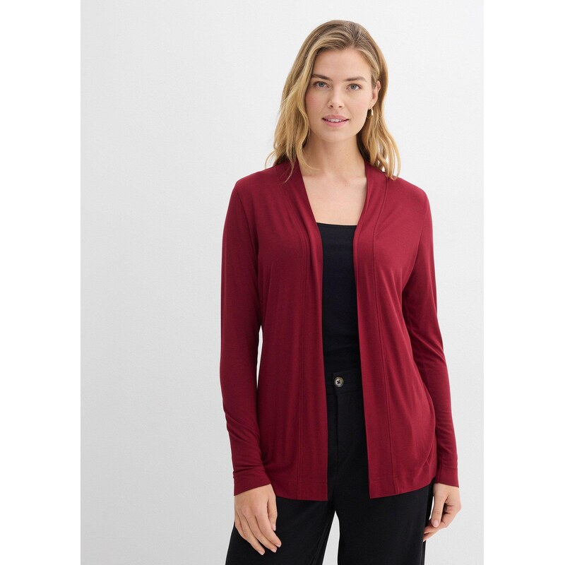 bonprix Úpletový svetrík z jemnej viskózy, farba červená 67879559