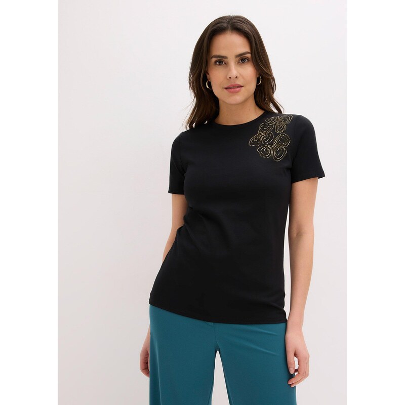 bonprix Tričko z bavlny, farba čierna 67879648