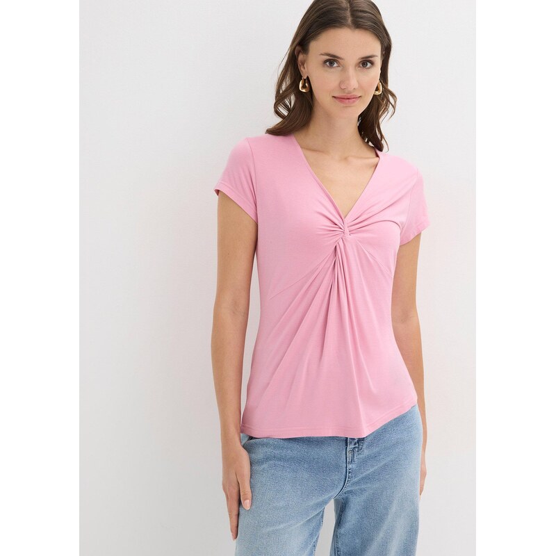 bonprix Tričko z viskózového mixu, farba ružová 67879807