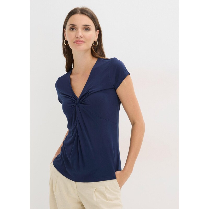 bonprix Tričko z viskózového mixu, farba modrá 67879811