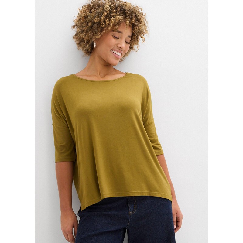 bonprix Tričko boxy z mäkkého viskózového mixu, farba zelená 67879813