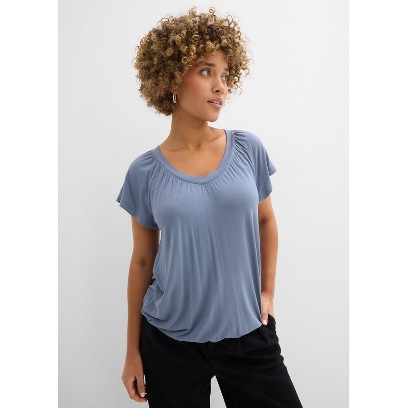 bonprix Tričko z viskózového mixu, farba modrá 67879823