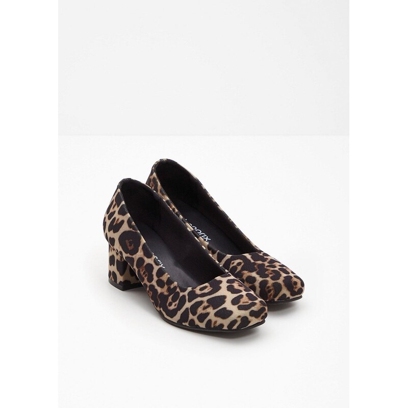 bonprix Lodičky v zvieracom vzhľade, farba béžová 67879918