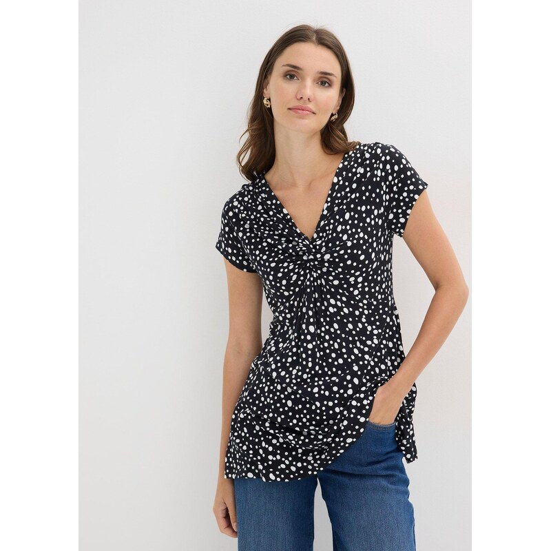 bonprix Tričko z viskózy, farba čierna 67879943