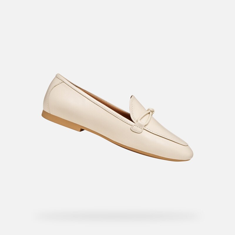 Dámske mokasíny Geox New Palmaria krémová 67895980