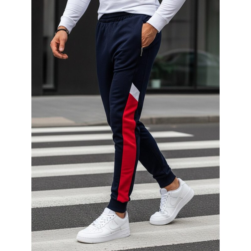 Buďchlap Trendové tepláky v granátovej farbe 39333851