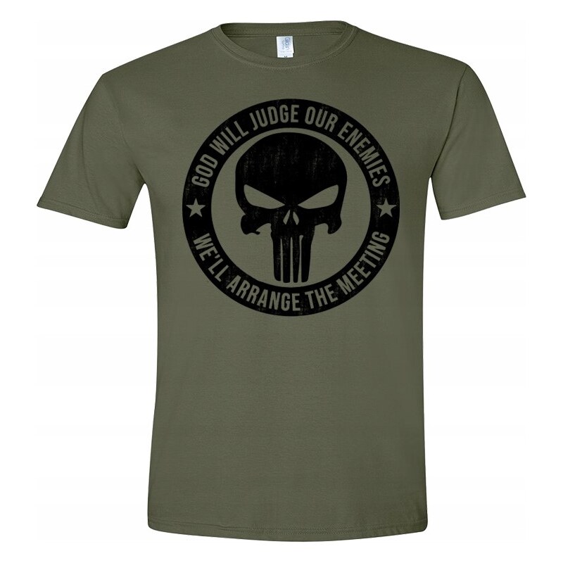 Fruit of the Loom Army Collection - God Will Judge (Statement) (tričko 67895095