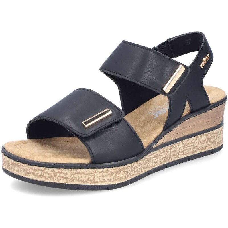 E-shop Dámske sandále RIEKER 63781-00 čierna S6