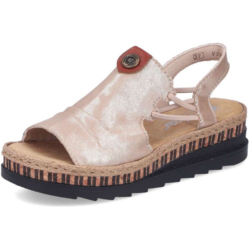E-shop Dámske sandále RIEKER V7972-60 béžová S6