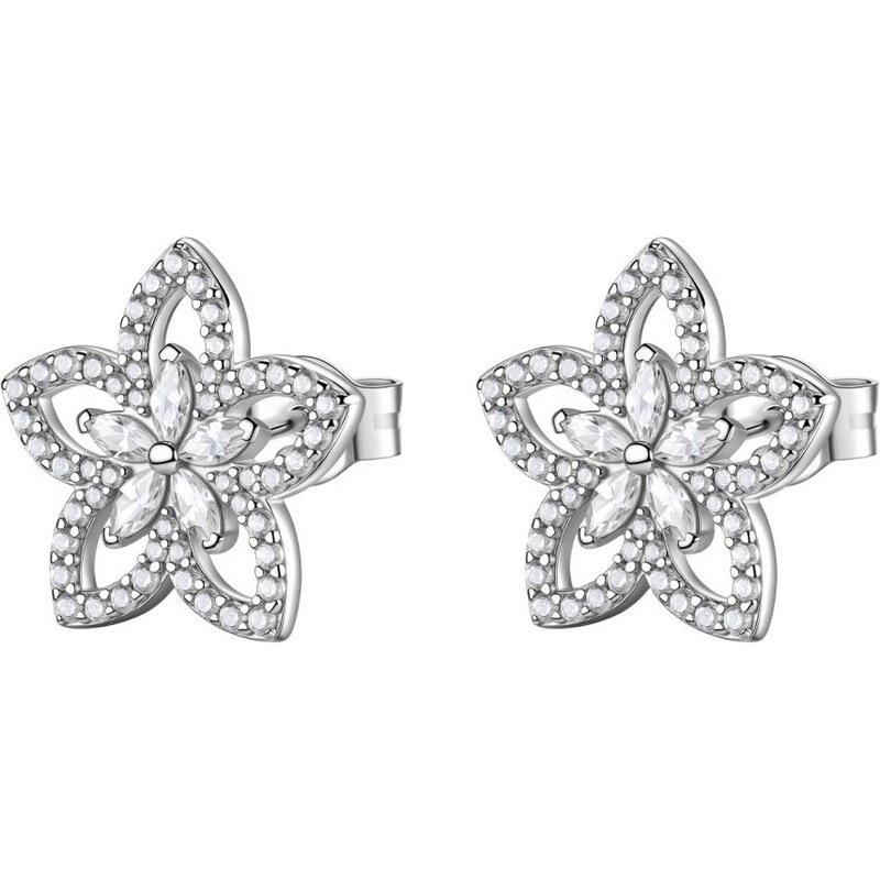 Rosato Strieborné náušnice Kvety s kubickými zirkónmi Gaia RZGA94 67895718