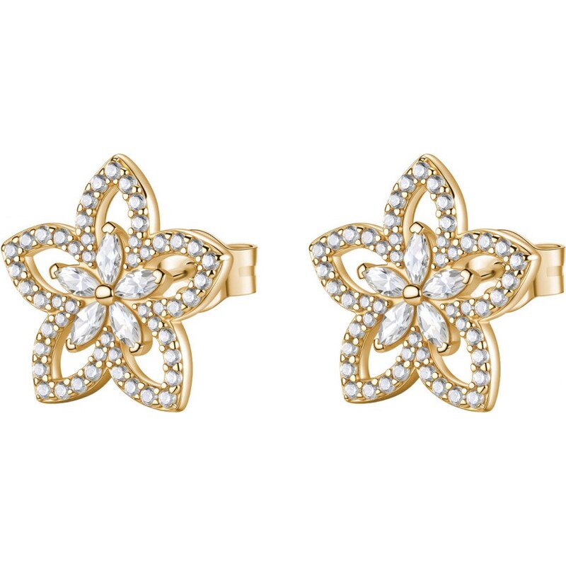 Rosato Pozlátené náušnice Kvety s kubickými zirkónmi Gaia RZGA95 67895715