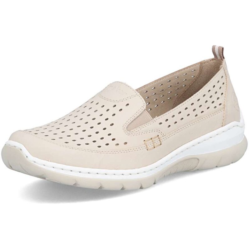 Dámske mokasíny RIEKER L32F4-60 béžová S6 67896007