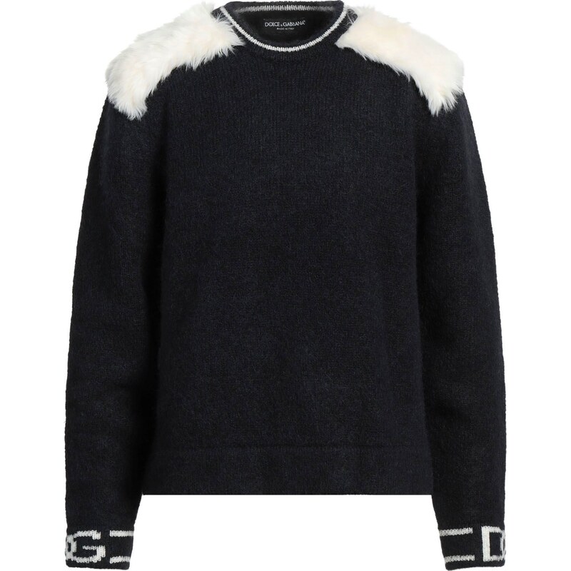 DOLCE & GABBANA Feather Detail Black sveter 67659927