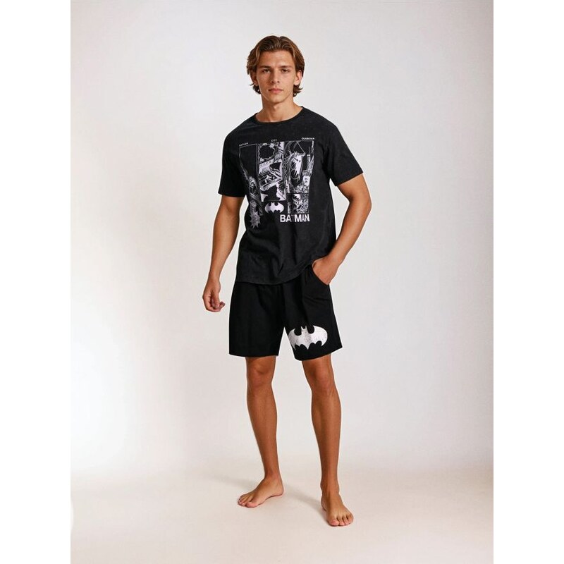 Sinsay - Dvojdielne bavlnené pyžamo Batman - viacfarebná 68189981