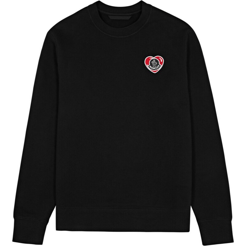 MONCLER Heart Logo Black mikina 67659940