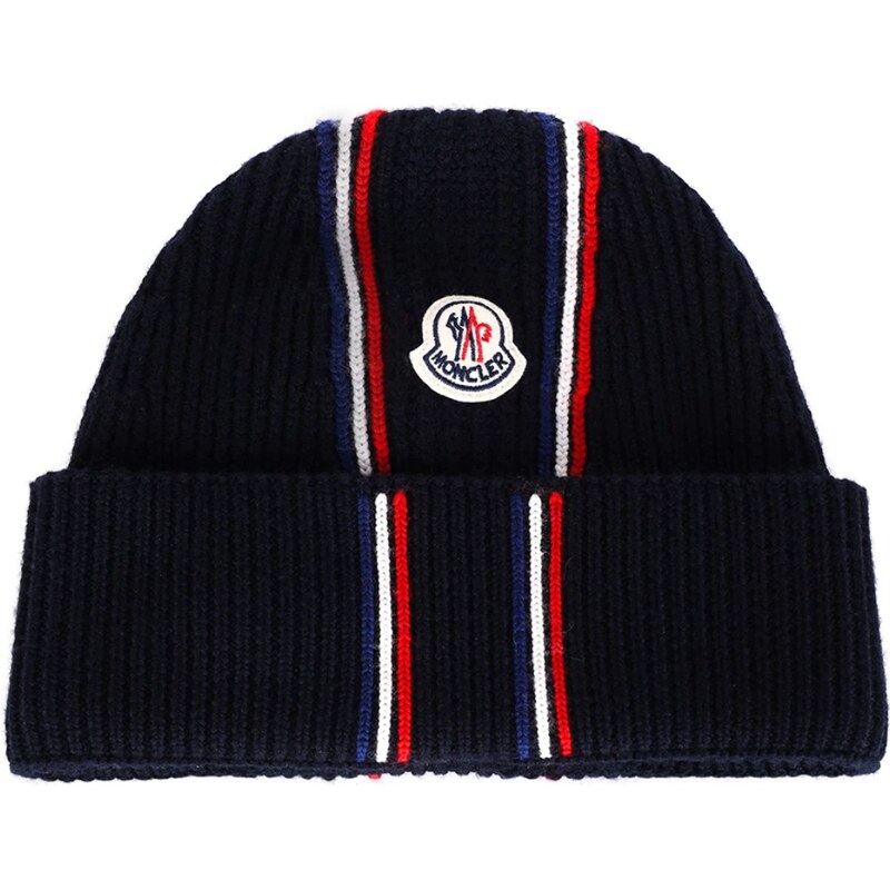MONCLER Wool Dark Blue čiapka 67659931