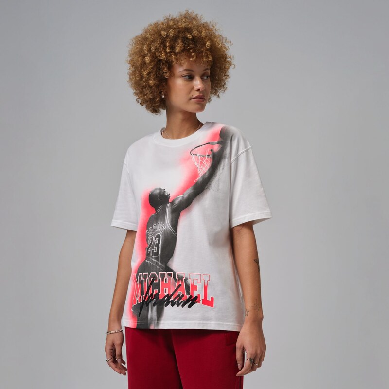 Jordan Sport Heritage Wmns Dri-FIT Graphic Tee White - Dámske - Tričko 67900758
