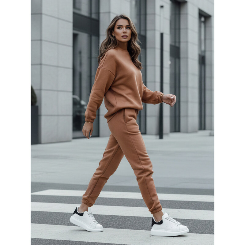 BASIC Hnedá tepláková súprava ARIELLA PREMIUM AY0730 35493649