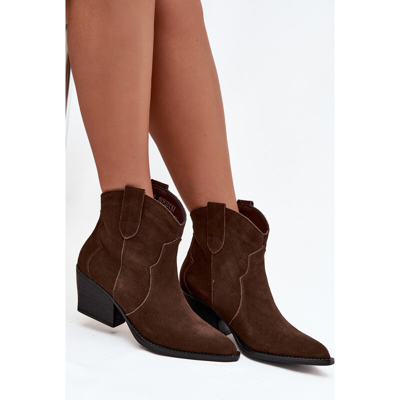 Kesi Čokoládové dámske kovbojské členkové topánky Beretta 67901804