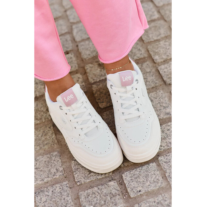 Kesi Biele dámske tenisky na platforme LEE EMMA WOMEN LOW 67901812