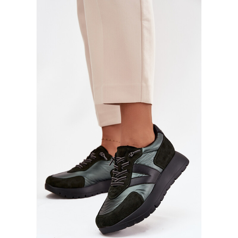 Kesi Tmavozelené dámske tenisky na platforme Vinceza 67901816