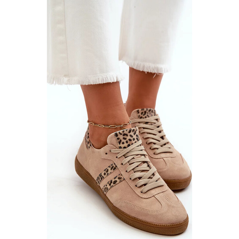 Kesi Béžové dámske semišové nízke tenisky Zazoo 67901957