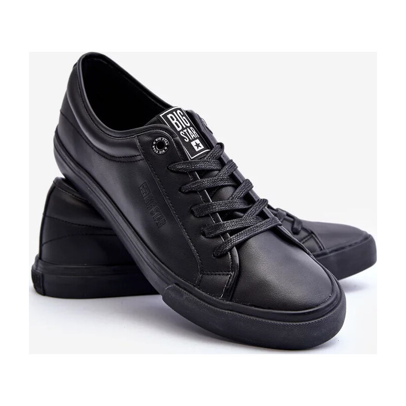 Čierne pánske eko kožené tenisky Big Star 67901960