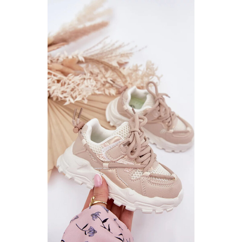 Kesi Detské športové sneakers béžovo-biele Tilvianea 67901959