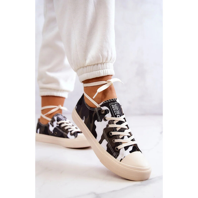 Bielo šedivé dámske klasické tenisky Big Star 67901964