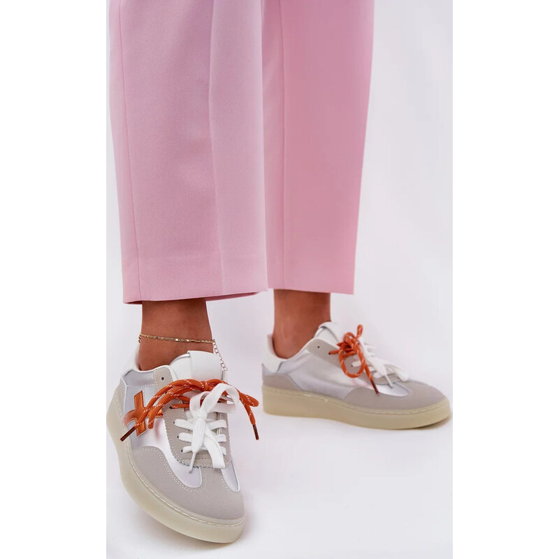 Kesi Strieborné dámske nízke športové topánky Zelevelis 67901981