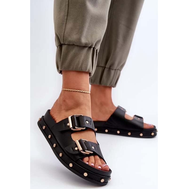 Čierne dámske šľapky na platforme Big Star 67901996