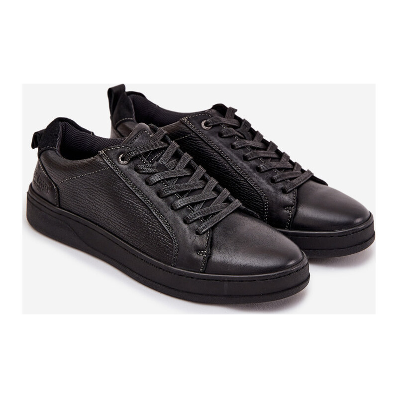 Kesi Čierne pánske kožené tenisky Lee Cooper 67902011