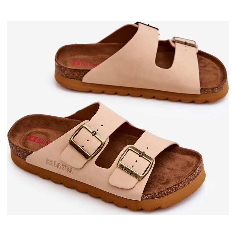 Béžové dámske klasické šľapky Big Star 67902066