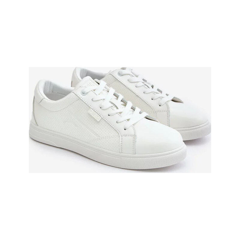 Biele pánske tenisky z eko kože Big Star Hi-Poly System 67902069