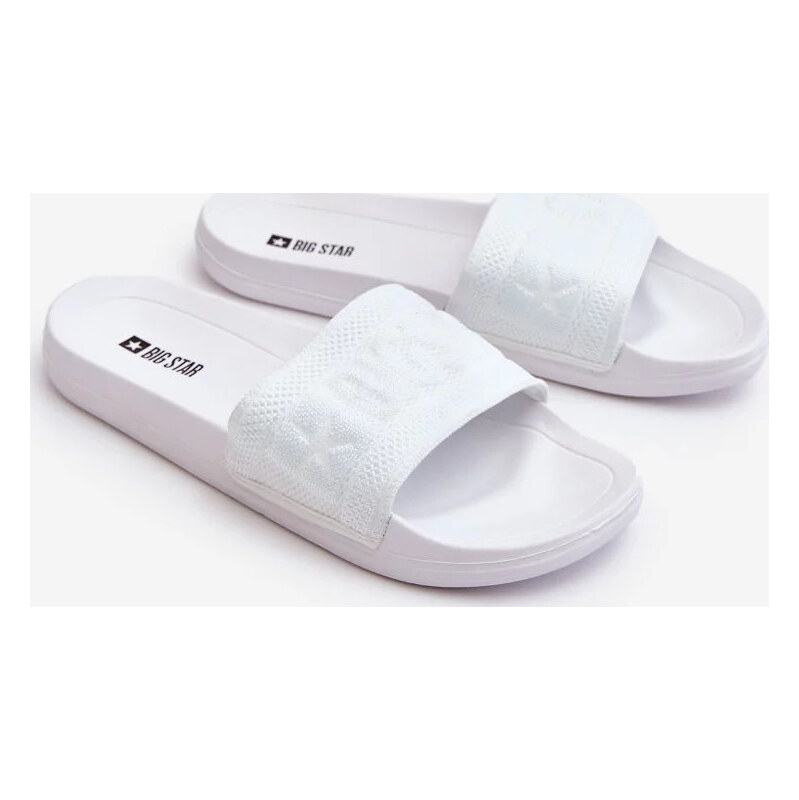 Biele dámske módne šľapky Big Star LL274A159 67902070