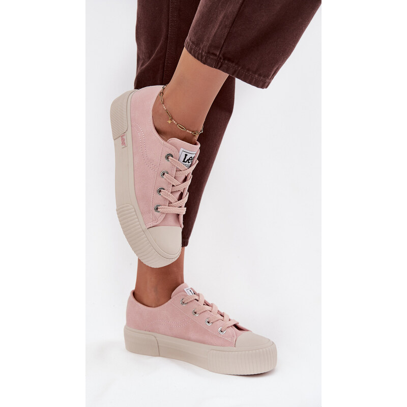 Kesi Ružové dámske trampky na platforme LEE ISLA C WOMEN LOW 67902073