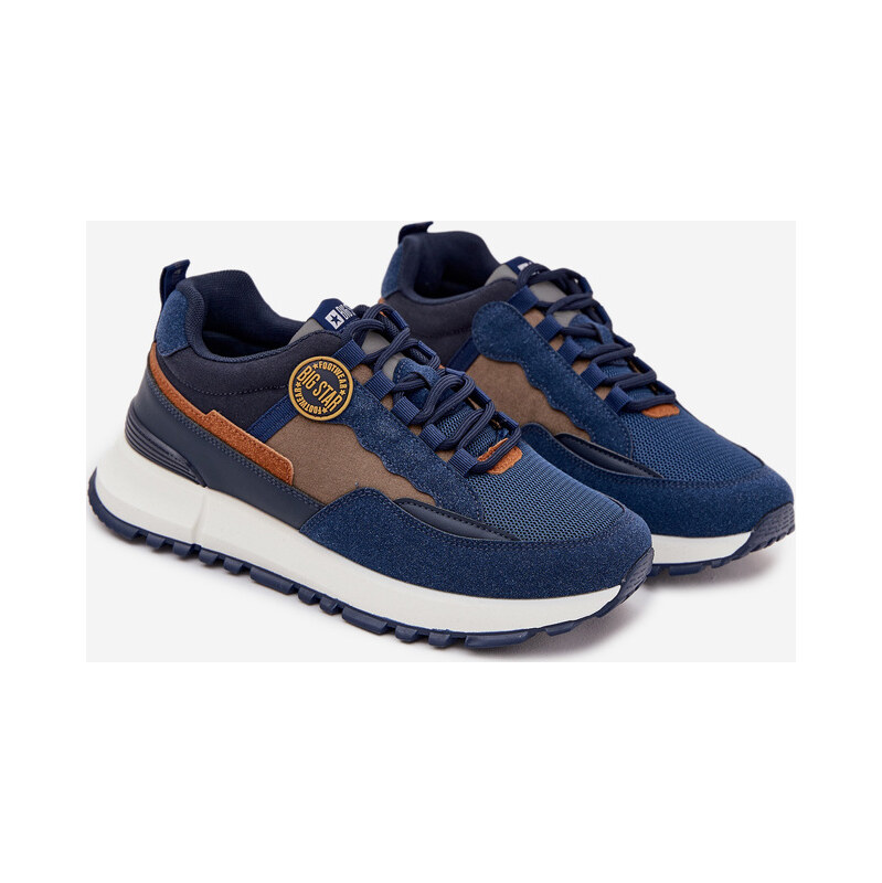 Tmavomodré pánske športové tenisky Big Star HI-POLY SYSTEM 67902078