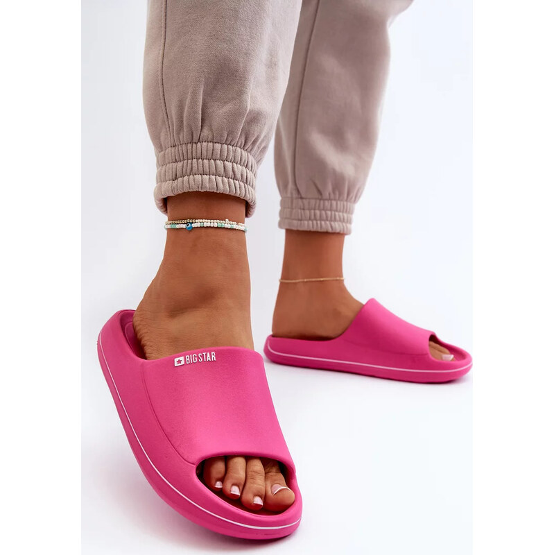 Ružové ľahké dámske šľapky Big Star 67902077