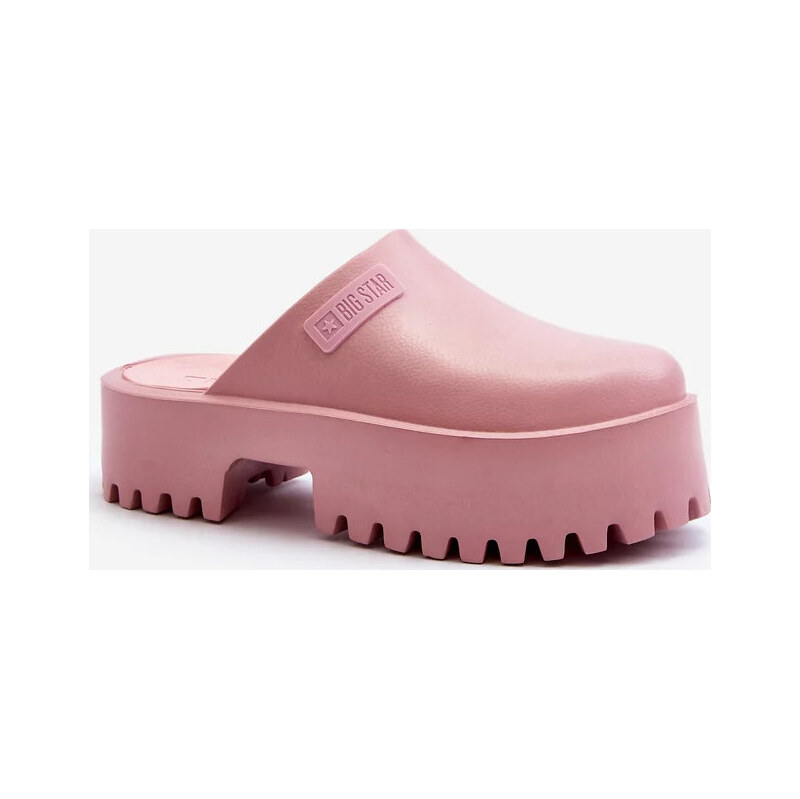 Ružové dámske šľapky na platforme Big Star 67902085