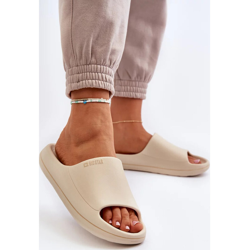 Béžové ľahké dámske šľapky Big Star 67902093