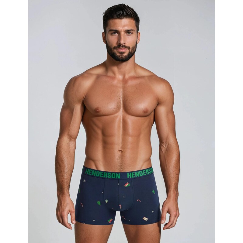 Henderson 2-PACK pánske bavlnené boxerky Jury 42251-MLC tmavomodré, 56094104