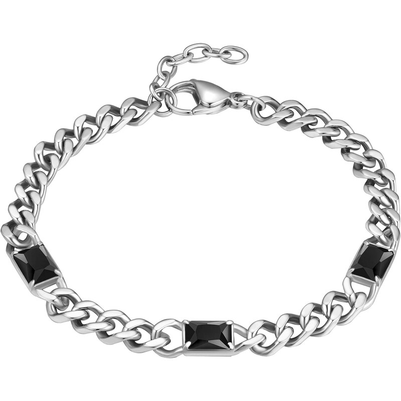 True Rebels Náramok čierna / strieborná 67902670