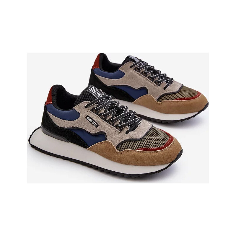 Béžovo-modré pánske tenisky Big Star Memory Foam System 67901967