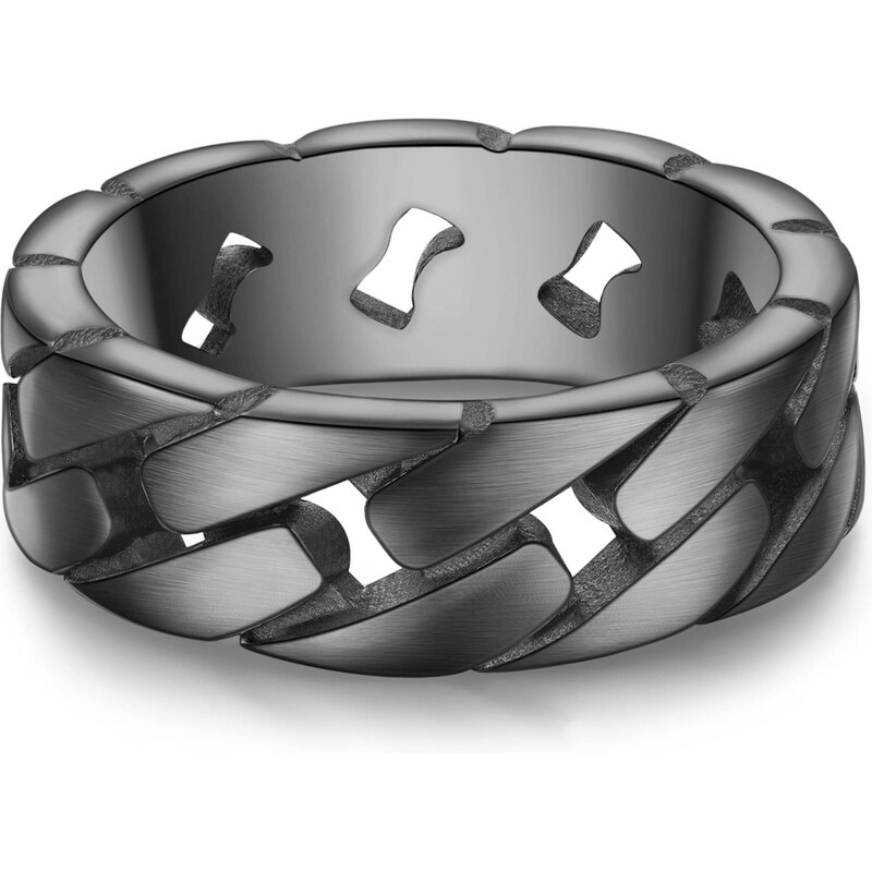 True Rebels Prsteň tmavosivá 67902779