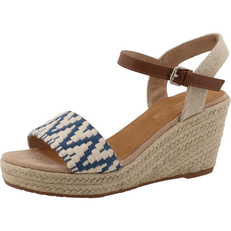 TOM TAILOR Sandále krémová / tmavomodrá / hnedá 67902815