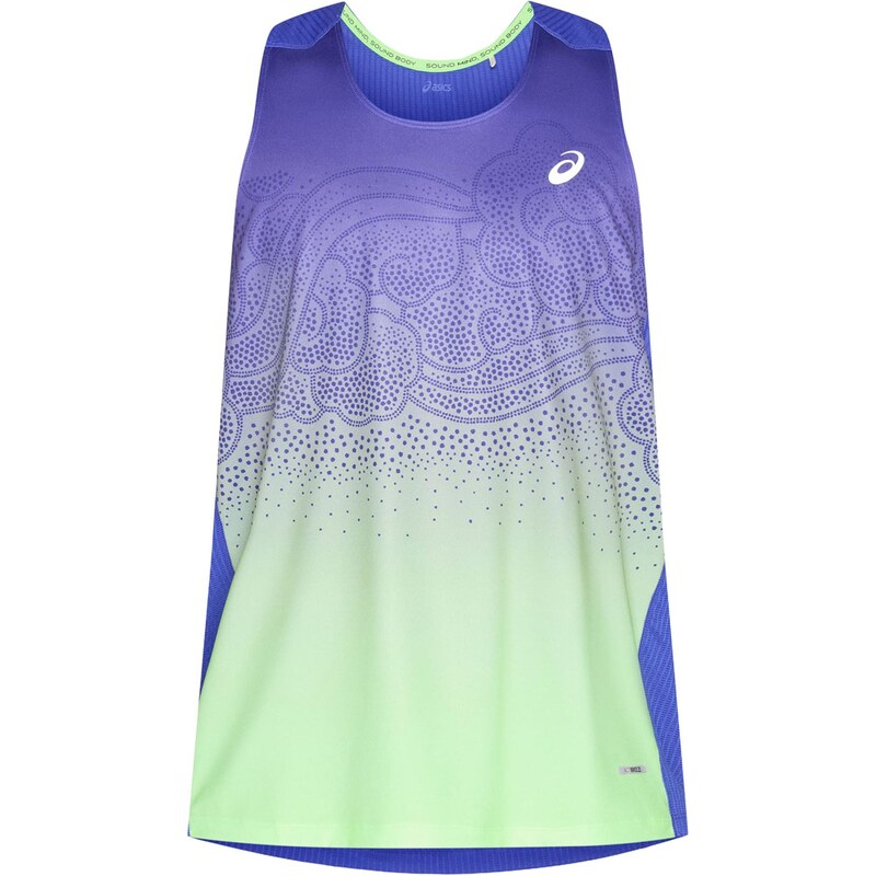 ASICS Funkčné tričko ROAD námornícka modrá / svetlozelená / fialová 67902827