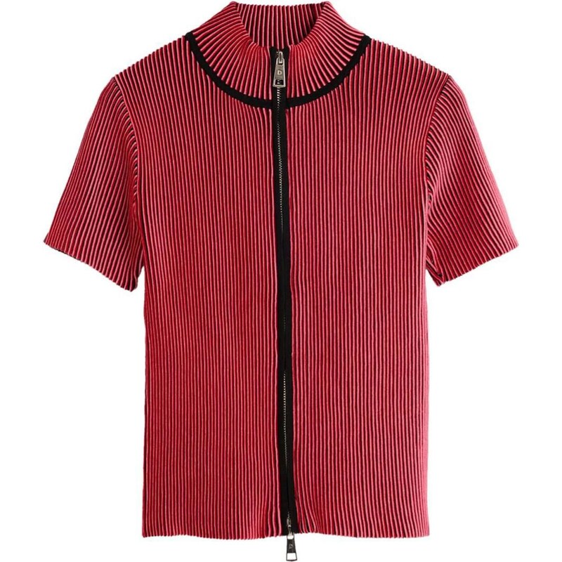 Desigual Kardigán červená / pastelovo červená / čierna 67902990